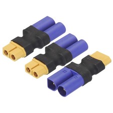 3pcs XT60 Female to EC5 Male Connector Adapter for RC, RC LiPo Battery Converter