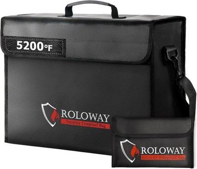 Large Fireproof Bag - 5200  Heat Insulated 17 x 12 x 5.8 Inches for Valuables
