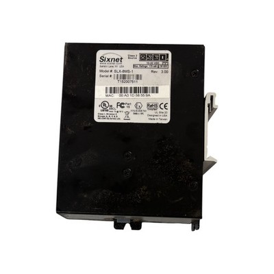 Sixnet SLX-8MS-1 Managed 8-Port Industrial Ethernet Switch DIN Rail USED