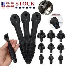 2-in-1 Ratchet Drill Chuck Key Wrench – Universal Chuck Key Replacement Tool for