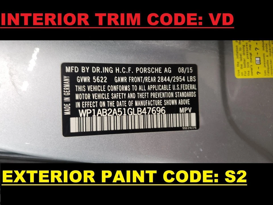 Cubierta de carga 15 16 17 18 19 20 21 22 PORSCHE MACAN; negra Foto 2 de 4