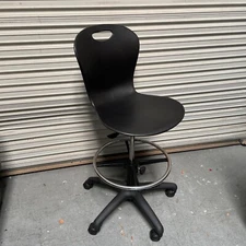 Virco Zuma Lab Stool Adjustable Height and Wheels MODEL #CHAIR-ZLAB-BLK01