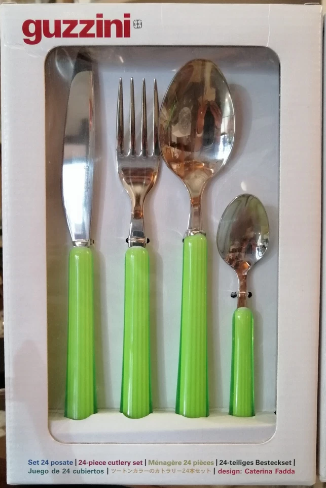 Guzzini Posate In Acciaio E Manico In ABS - Set 24 Pz - Immagine 4 di 4