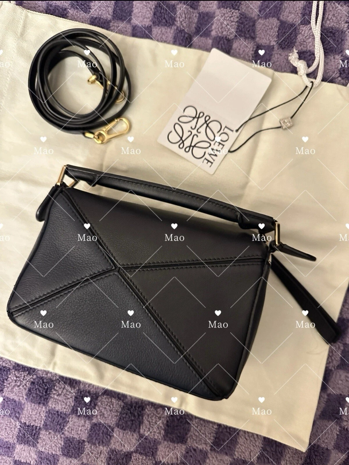 Borsa a tracolla Loewe Mini puzzle in pelle multicolore