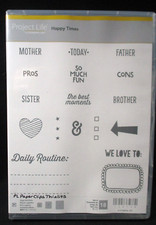Happy Times - Stampin Up Project Life Clear Polymer Stamp Set - Family