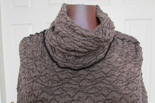 TÚNICA ASIMÉTRICA NOBLU TAUPE/ALGODÓN NEGRO/SPANDEX/TOP TALLA 2=M NUEVA CON ETIQUETAS - Imagen 4 de 8