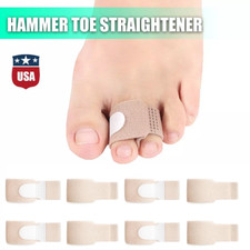 8Pcs Hammer Toe Straightener Hammer Toe Splints Toe Cushioned Bandages Hot USA