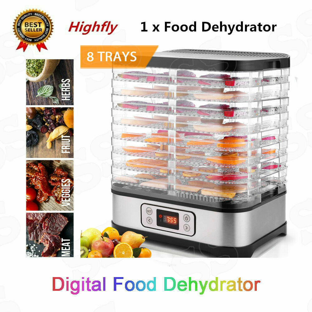 8-Tier 400W Food Dehydrator Machine Home DIY Meat Beef Jerky Fruit Dryer  Maker