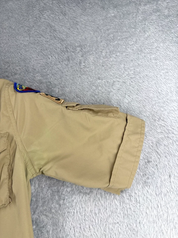 Boy Scouts of America Shirt Youth Medium Beige Short Sleeve Nylon Arizona READ - Image 2 of 4
