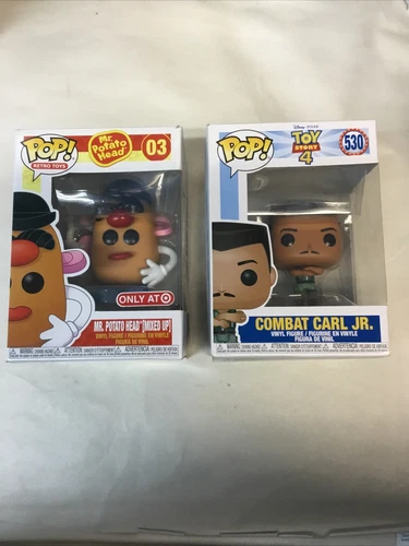 Funko POP! Disney Toy Story 4 BUNDLE #530 Combat Carl Jr #03 Mr Potato Head
