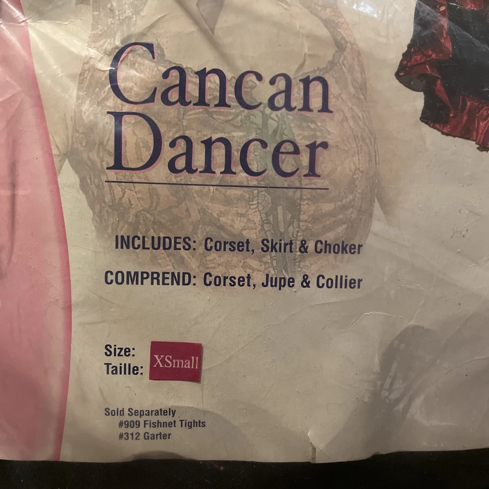 Can Can Girl Costume - X-Small - Dress Size 2-6 - Image 3 of 3