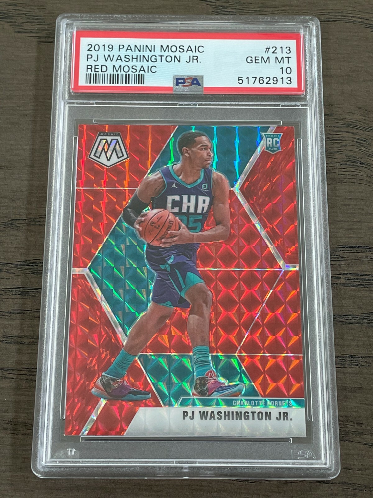 2019-20 Mosaic PJ Washington Red Mosaic #213 PSA 10 GEM MINT Charlotte Hornets