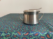 MEPRA ZUCCHERIERA ACCIAIO INOX 18/10 6 TAZZE MAI USATA PARI AL NUOVO