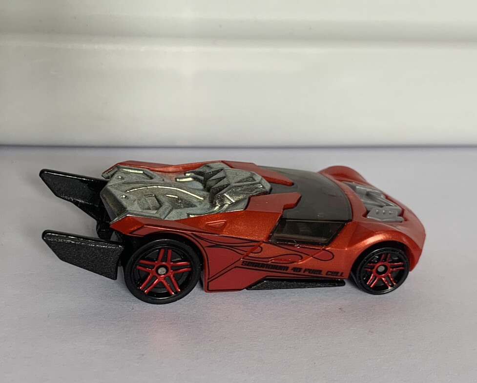 2005 Hot Wheels Acceleracers Racing Drones RD-09 Red with Red Rims Rare ...