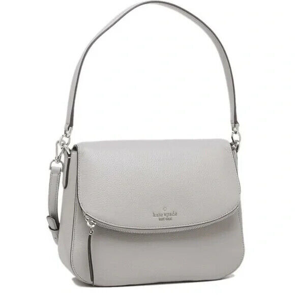 Kate Spade New York Jackson Gray Soft Pebbled Leather Medium Kate Spade New York Jackson Gray Soft Pebbled Leather Medium