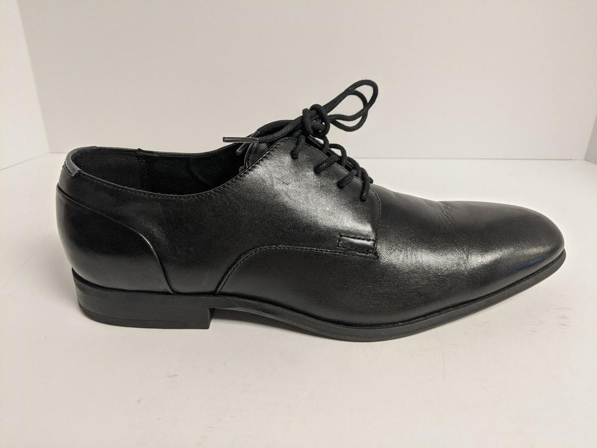 Calvin Klein Lucca Dress Oxford, Black Leather, Men