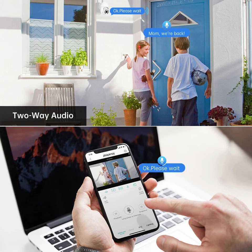 HD 5MP 4G Camera Zoom Outdoor CCTV Home Security IP Cam Two Way Audio - Image 3 of 4