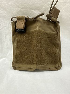 High Ground Gear Double 5.56 Rifle Molle Insert Hook Loop Open Top Pouch Coyote