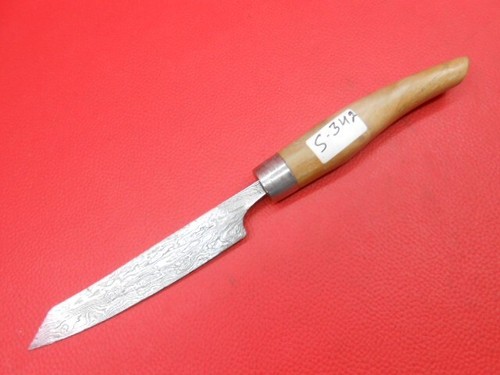 Cuchillo de mesa de acero Damasco hecho a mano personalizado mango de madera de teca piezas C031 - Imagen 5 de 10