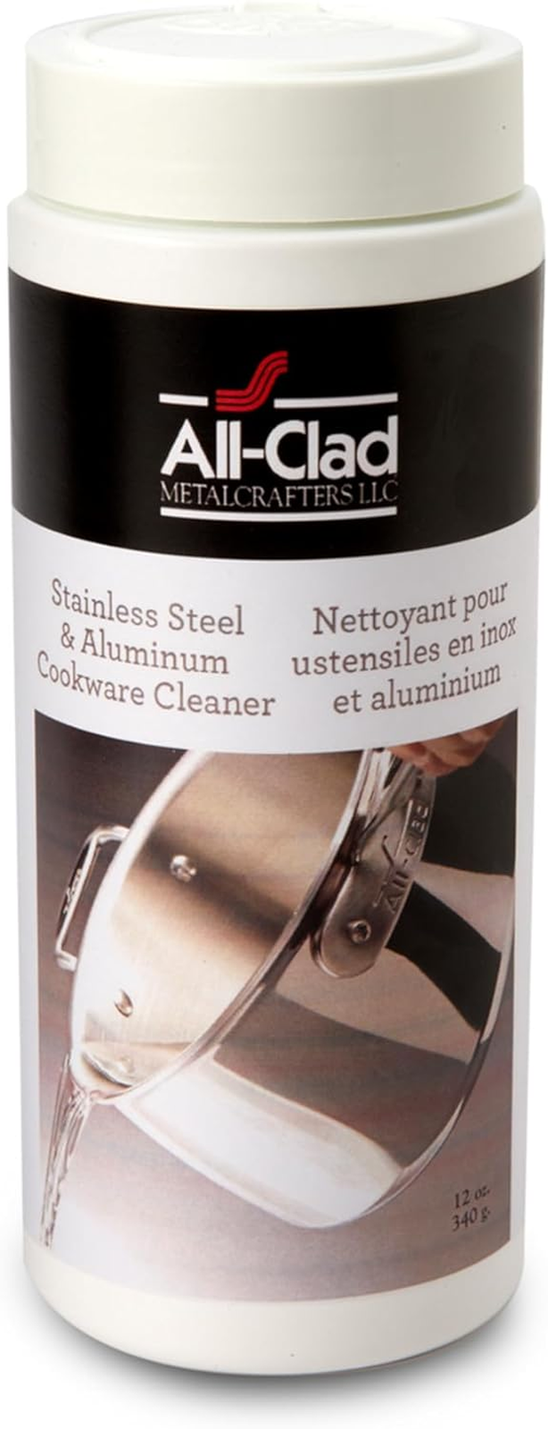 Stainless Steel Cleaner and Polish for Pots and Pans 12 oz Specialty Powder Cookware Care