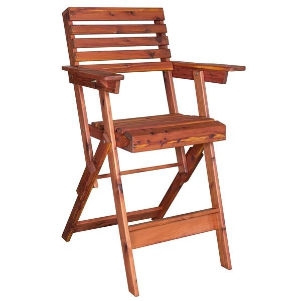 DIRECTOR'S CHAIR - Red Cedar Folding Outdoor Armchair - Image 2 of 4
