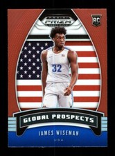 2020 PRIZM DRAFT #97 JAMES WISEMAN GLOBAL PROSPECTS RED WHITE BLUE PRIZM ROOKIE