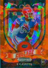 Kyle Pitts RC 2021 Prizm Draft Picks Crusade Orange Ice Rookie Card #167 Florida