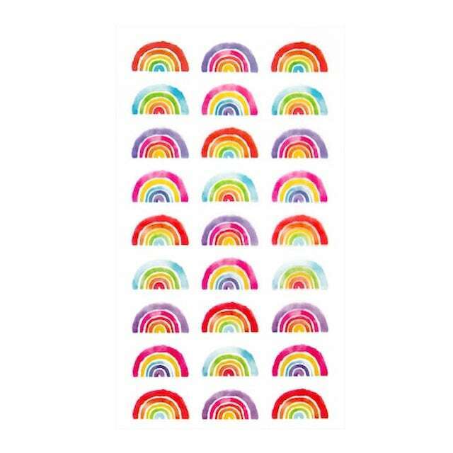 Watercolor Rainbow   Stickers Planner Supply Papercraft DIY Crafts Scrapbook 