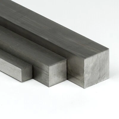 MARKENLOS Acero inoxidable cuadrado 50x50mm 1.4301 h11 longitud seleccionable VA V2A material completo 4 cantos