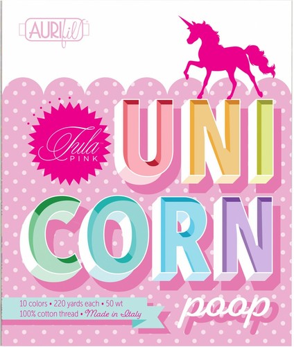 UNICORN POOP Tula Pink Set 10 Small Aurifil Thread Spools 50 wt. ~ 220 Yds Ea - Picture 3 of 3