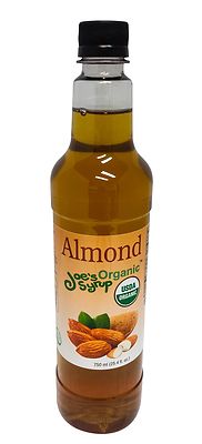 Joe s Syrup Organic Flavored Syrup, Organic Almond, 750 ml 
