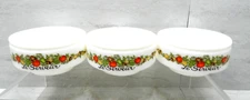 Vintage Gemco Le Serveur Corningware Spice of Life Condiment Servers 3 Bowl Set