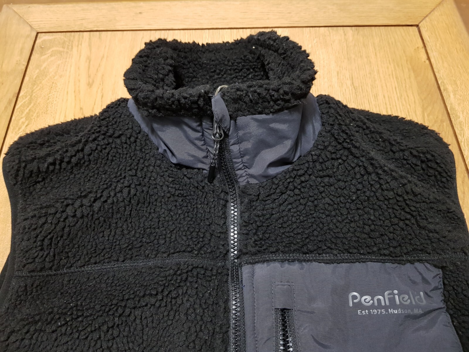 MENS PENFIELD BLACK BERBER SHERPA FLEECE GILET / BODYWARMER / JACKET