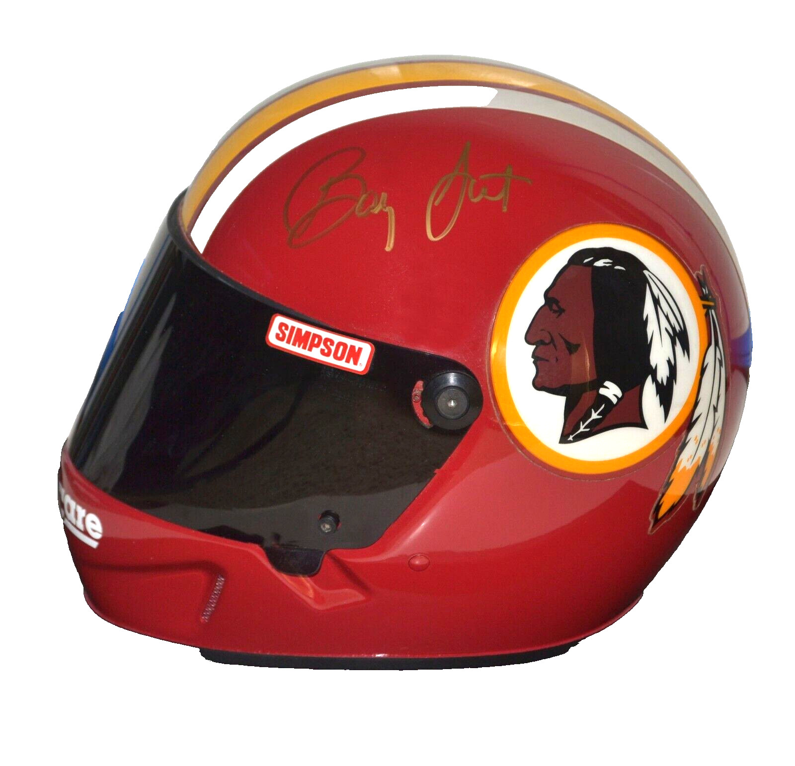 JOE GIBBS & BOBBY LABONTE Signed WASHINGTON REDSKINS NASCAR Helmet AUTOGRAPHED