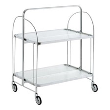 Edelstahl Klappbar Servierwagen Transportwagen Abräumwagen Rollwagen Küchenwagen