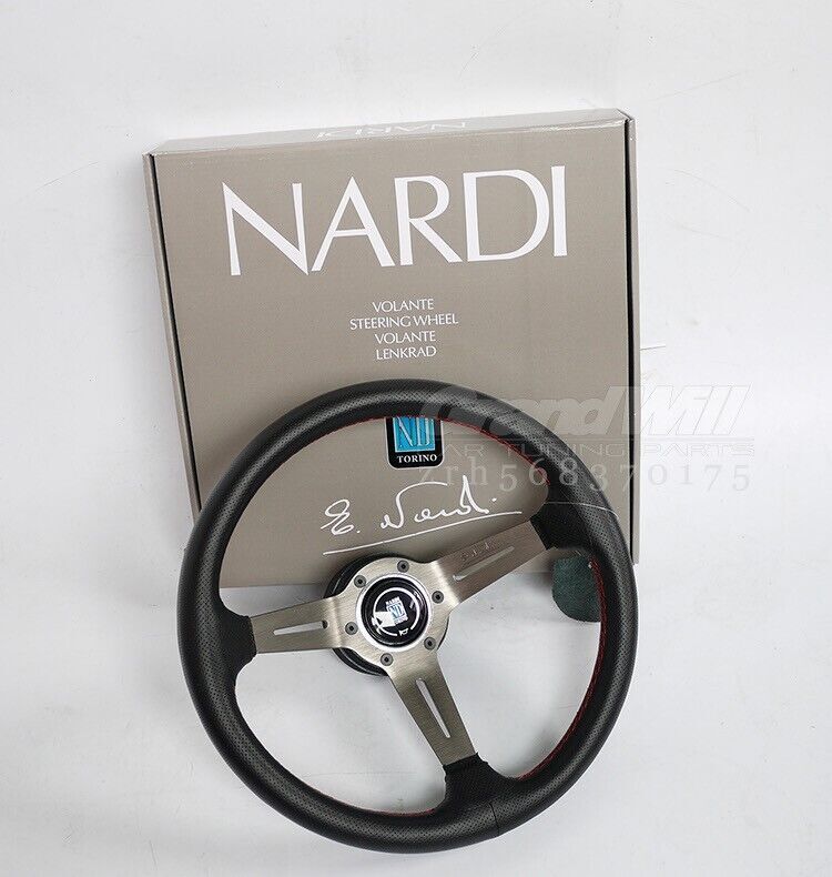 NARDI 350mm 14' Perforated Leather Deep cone 90mm Racing Sport