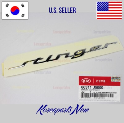 Trunk Lid Nameplate Emblem STINGER 86311J5000  OEM  Kia Stinger 2019-2022