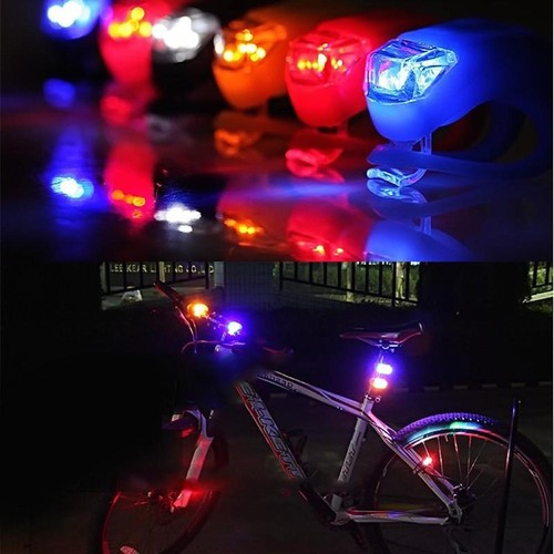 BUG LED Bike Bicycle Glow frog Light head front rear tail frame bar safety lamp - Picture 3 of 21