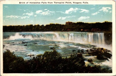 Postcard View of Horseshoe Falls Terrapin Point Niagara Falls New York NY  13453