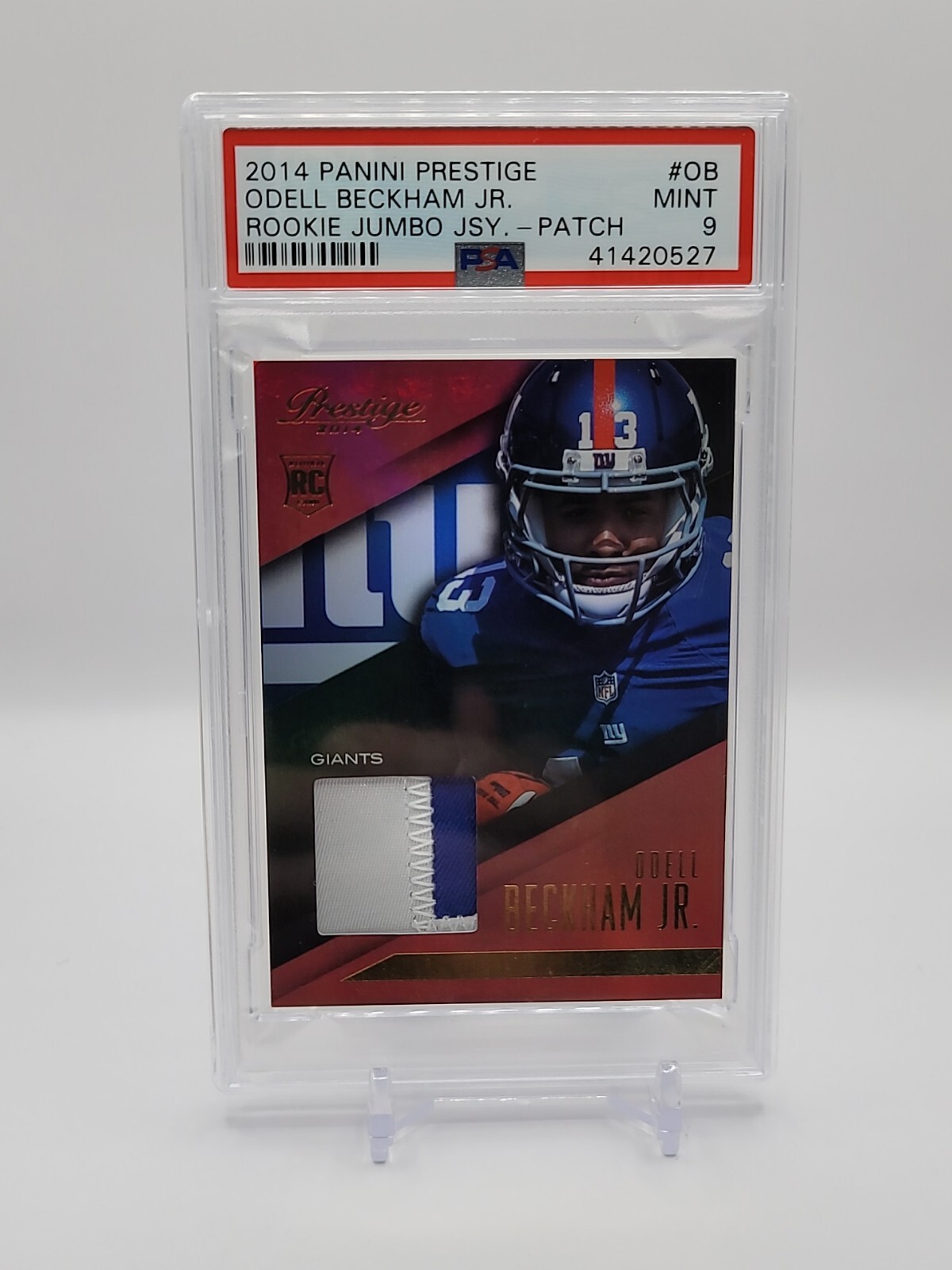 Odell Beckham Jr. Panini Prestige Rookie Jumbo Jersey #OB Patch