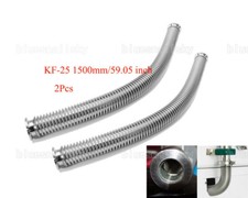 USA 2Pcs Bellows Hose Metal KF-25 Vacuum Corrugated Pipe Tube 1500mm/59.05 inch