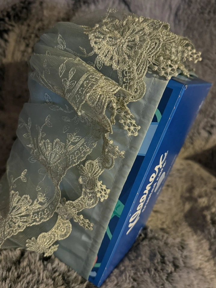 Funda Caja Pañuelo Rectangular En Verde Foto 4 de 4