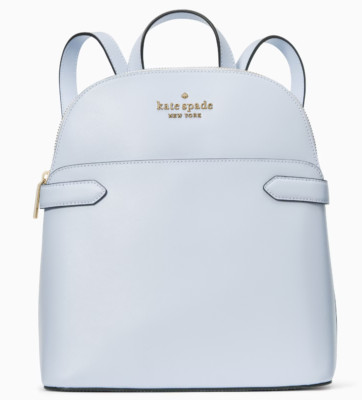 NWB Kate Spade Staci Dome Backpack Blue Leather K7340 Pale Hydrangea Gift Bag FS