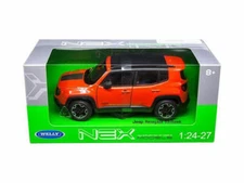 Jeep Renegade Trailhawk - Orange 1:24 Diecast Model - Welly 24071OR~