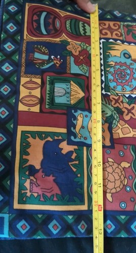 Table Runner and Placemat Set of 6 Animal Tribal Giraffe Safari Bright Fun Color - Picture 9 of 12