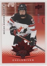 2021 Upper Deck Team Canada Juniors Exclusives 123/250 Micah Zandee-Hart #56 ry5