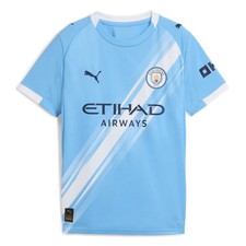 Puma 2025-26 Manchester City Youth Stadium Home Soccer Jersey