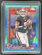 2025 Topps Chrome Michael Penix Jr. Aqua Refractor #/199 Falcons