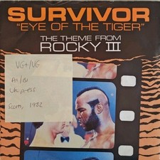 Survivor Eye Of The Tiger Vinyl Record 7" VG+/VG SCTA2411 1982