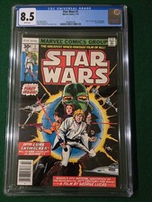 Star Wars #1 Cgc 8.5 White Pages 1977 Marvel Nice!